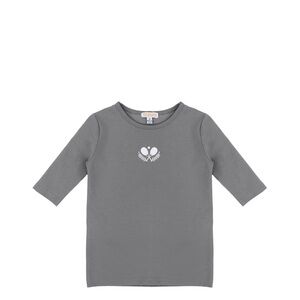 Gray 3/4 Sleeves Tennis T-Shirt for Kids